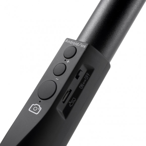 Монопод с кнопкой и беспроводной связью Bluetooth JQ8 для iPhone, Samsung, GoPro камеры (Черный)