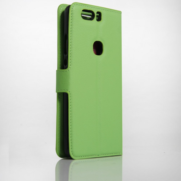 Чехол книжка с визитницей для Huawei Honor V8 (зеленый)