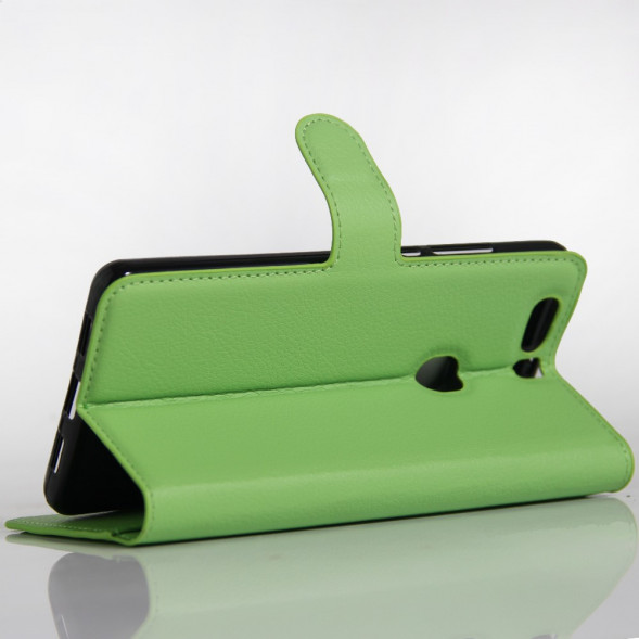 Чехол книжка с визитницей для Huawei Honor V8 (зеленый)