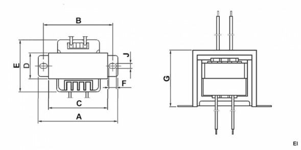 EI48*30 220v to 12V 12W Трансформатор питания 220 В 50 Гц