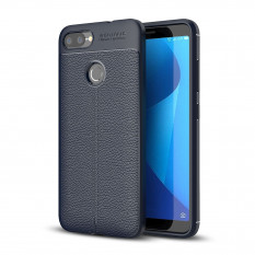 Чехол Litchi Grain для Asus ZenFone Max Plus M1 ZB570TL (синий)