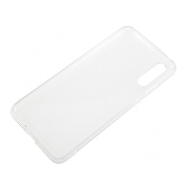 Матовый силиконовый чехол накладка для Huawei P20 (прозрачный)