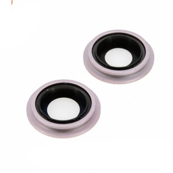 Стекло задней камеры для iPhone 13, iPhone 13 mini (комплект 2 шт.) (Розовое)