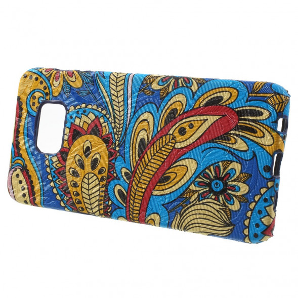 TPU Текстурный чехол накладка для Samsung Galaxy S6 EDGE+ G928 (Синий)