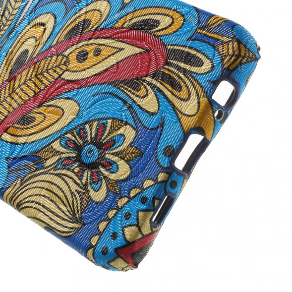 TPU Текстурный чехол накладка для Samsung Galaxy S6 EDGE+ G928 (Синий)