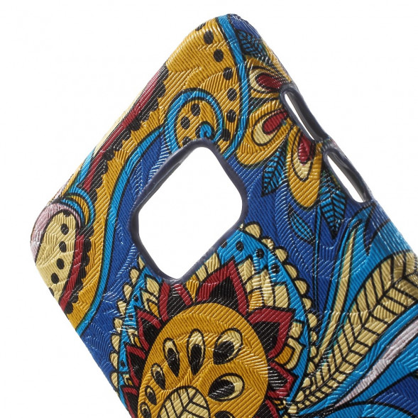 TPU Текстурный чехол накладка для Samsung Galaxy S6 EDGE+ G928 (Синий)