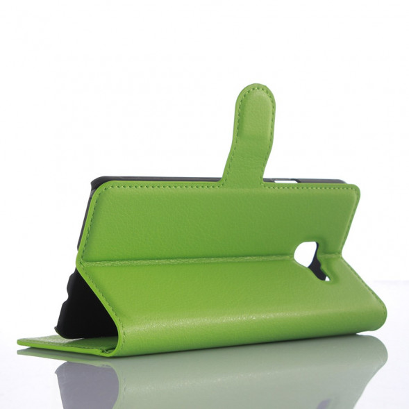 Чехол книжка с визитницей для Samsung Galaxy A7 (2016) SM-A710F (Зеленый)