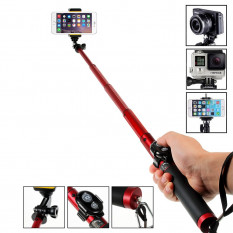 Монопод селфи H611  для камеры GoPro и смартфонов iPhone, Android - Samsung, HTC, LG, Sony (Красный)