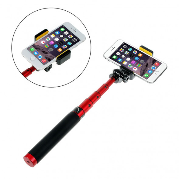 Монопод селфи H611  для камеры GoPro и смартфонов iPhone, Android - Samsung, HTC, LG, Sony (Красный)