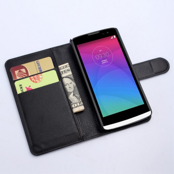 Чехол книжка с визитницей для LG Leon LTE H340