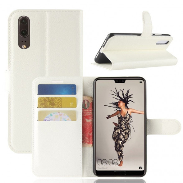Чехол с визитницей для Huawei P20 (белый)