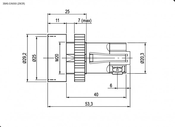 LXA2 (3SA5)-EA135 N/O N/C Переключатель с потайным толкателем (зеленый)
