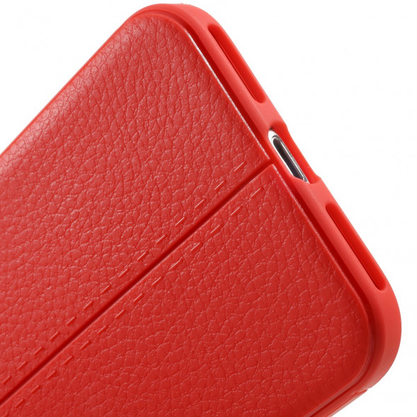 Чехол накладка Litchi Grain для iPhone 8 / iPhone 7 (красный)