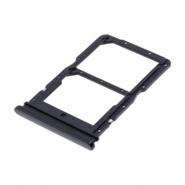 Держатель сим карты лоток для Huawei Y8p (AQM-LX1), Enjoy 10s (Черный)