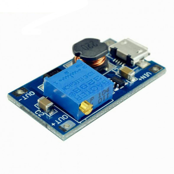 MT3608 DC-DC micro UCB 2В-24В преобразователь повышающий 2А