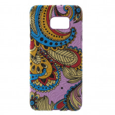 TPU Текстурный чехол накладка для Samsung Galaxy S6 EDGE+ G928 (Фиолетовый)