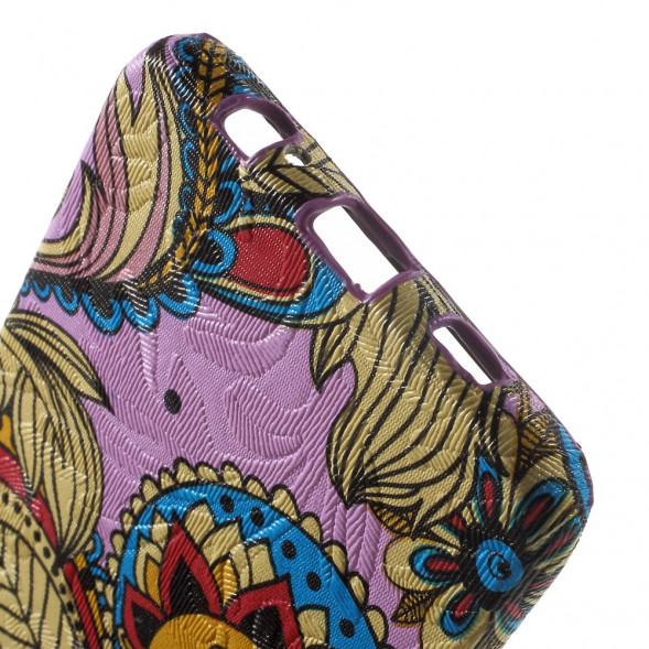 TPU Текстурный чехол накладка для Samsung Galaxy S6 EDGE+ G928 (Фиолетовый)