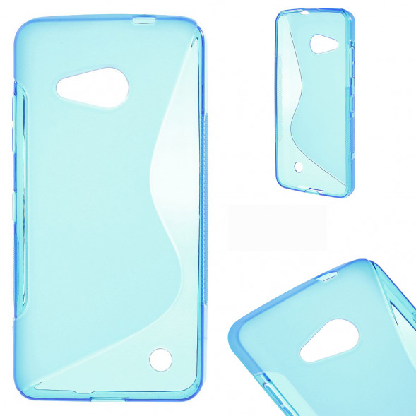 Антискользящий чехол накладка для Microsoft Lumia 550 (Голубой)