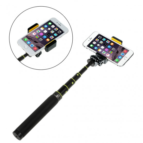 Монопод селфи H611  для камеры GoPro и смартфонов iPhone, Android - Samsung, HTC, LG, Sony (Черный)