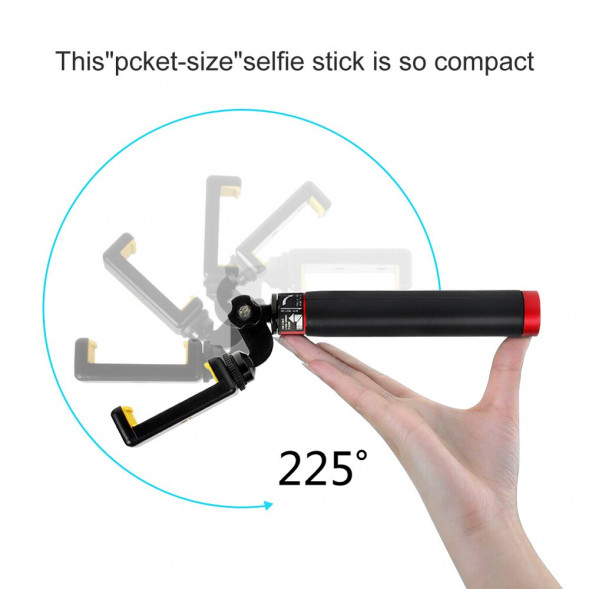 Монопод селфи H611  для камеры GoPro и смартфонов iPhone, Android - Samsung, HTC, LG, Sony (Черный)