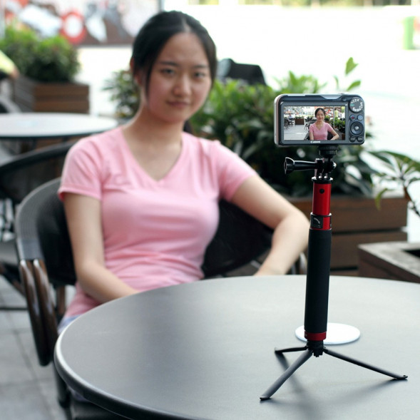 Монопод селфи H611  для камеры GoPro и смартфонов iPhone, Android - Samsung, HTC, LG, Sony (Черный)