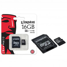 Карта памяти MicroSDHC 16GB Class 10 UHS-1 45MB s Kingston + SD адаптер