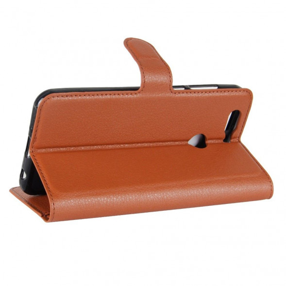 Чехол книжка с визитницей для Huawei Nova 2 (коричневый)