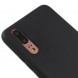 Матовый силиконовый чехол накладка для Huawei P20 (Черный)
