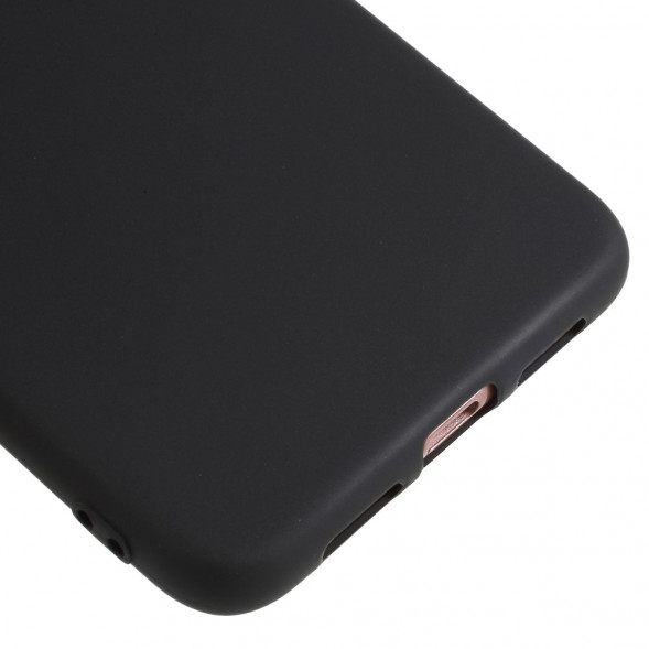 Матовый силиконовый чехол накладка для Huawei P20 (Черный)