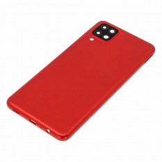 Задняя крышка для Samsung SM-A125F (Galaxy A12), SM-A127F (A12 Nacho) со стеклом камеры (красный)