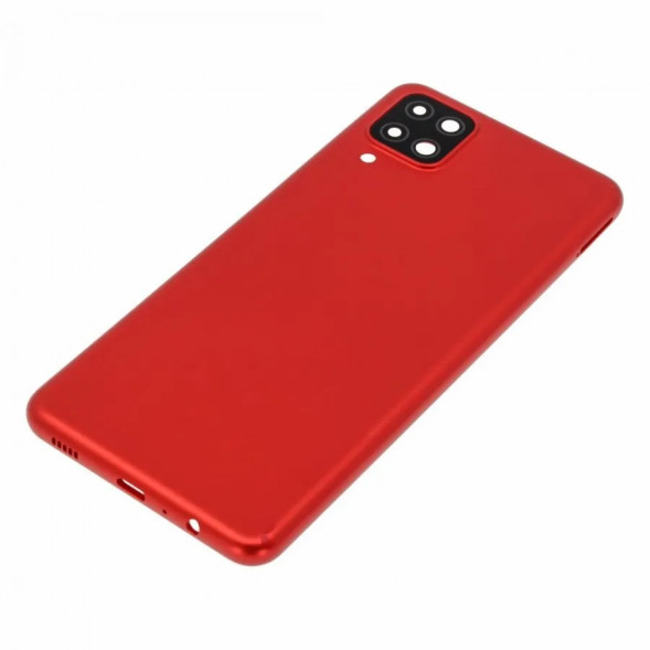 Задняя крышка для Samsung SM-A125F (Galaxy A12), SM-A127F (A12 Nacho) со стеклом камеры (красный)