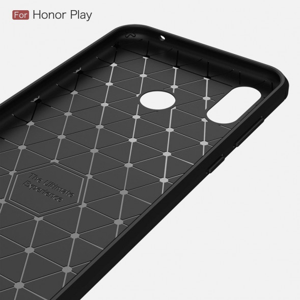 Чехол Carbon Fibre для Huawei Honor Play (красный)