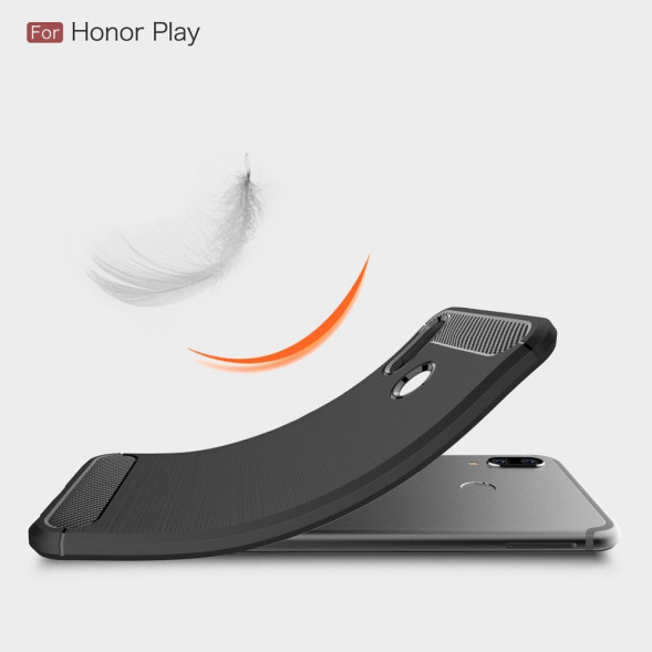 Чехол Carbon Fibre для Huawei Honor Play (красный)