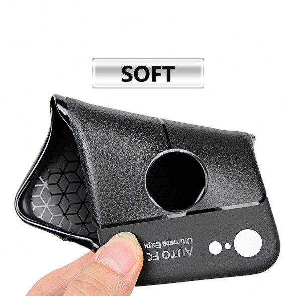 Чехол накладка Slim Litchi для iPhone 8 / iPhone 7 (черный)