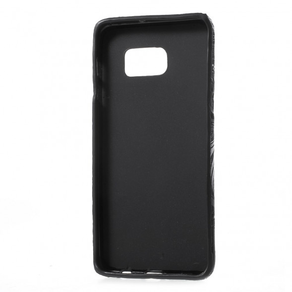 TPU Текстурный чехол накладка для Samsung Galaxy S6 EDGE+ G928 (Черный)