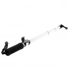 Монопод селфи палка для телефонов и адаптером для камеры GoPro Hero 4, 3 +, 3, 2, 1 (Белый)