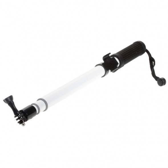 Монопод селфи палка для телефонов и адаптером для камеры GoPro Hero 4, 3 +, 3, 2, 1 (Белый)