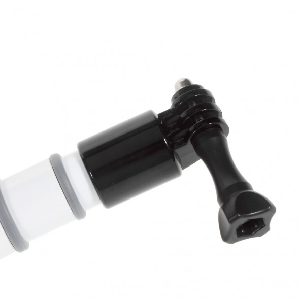 Монопод селфи палка для телефонов и адаптером для камеры GoPro Hero 4, 3 +, 3, 2, 1 (Белый)