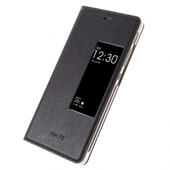Чехол с окном информации Wake UP - Sleep для Huawei P9 (Черный)