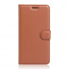 Чехол книжка с визитницей для Huawei Honor V8 (коричневый)