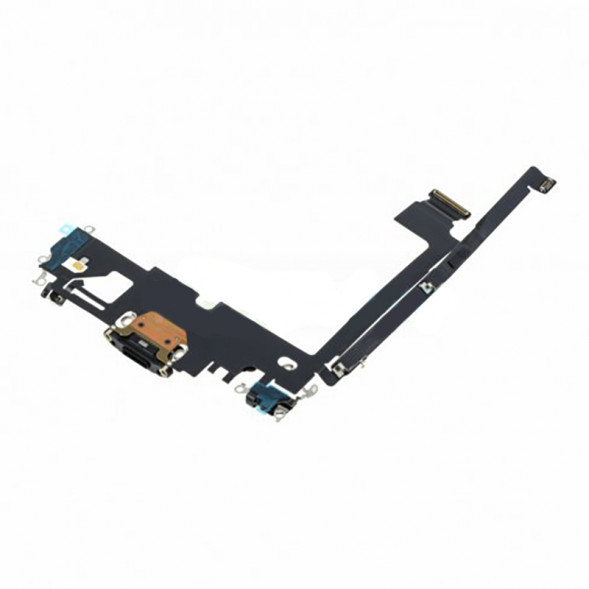 Шлейф для iPhone 12 Pro Max с разъемом зарядки, микрофоном (черный)