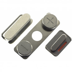 Толкатель кнопки вкл iPhone 5 набор 3шт. (вкл.,громкость, блокировка) (серебро)