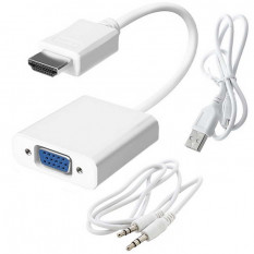 Разъем HDMI (m)-VGA (f)+AUX Power