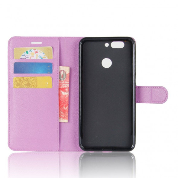 Чехол книжка с визитницей для Huawei Nova 2 (фиолетовый)