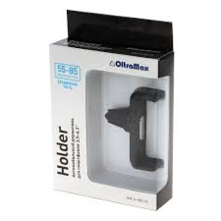 Держатель автомобильный OltraMax OM-H-00115 55x85мм на вентиляционную панель (чёрный)