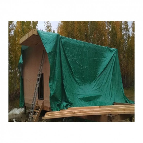 Тент укрывной 2х3м, 120 г/м2 с люверсами, тарпаулин (брезент, тент универсальный, тент строительный, тент хозяйственный, тент туристический, укрывные материалы, полог, банер)