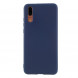 Матовый силиконовый чехол накладка для Huawei P20 (Синий)