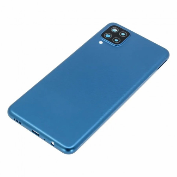 Задняя крышка для Samsung SM-A125F (Galaxy A12), SM-A127F (A12 Nacho) со стеклом камеры (Синий)