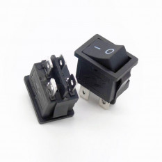 Переключатель ON-OFF 6A 250VAC 4Pin (черная клавиша)