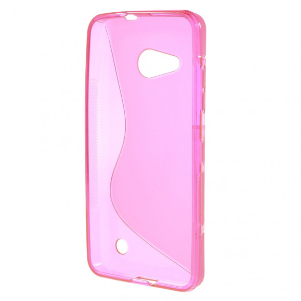 Антискользящий чехол накладка для Microsoft Lumia 550 (Малиновый)